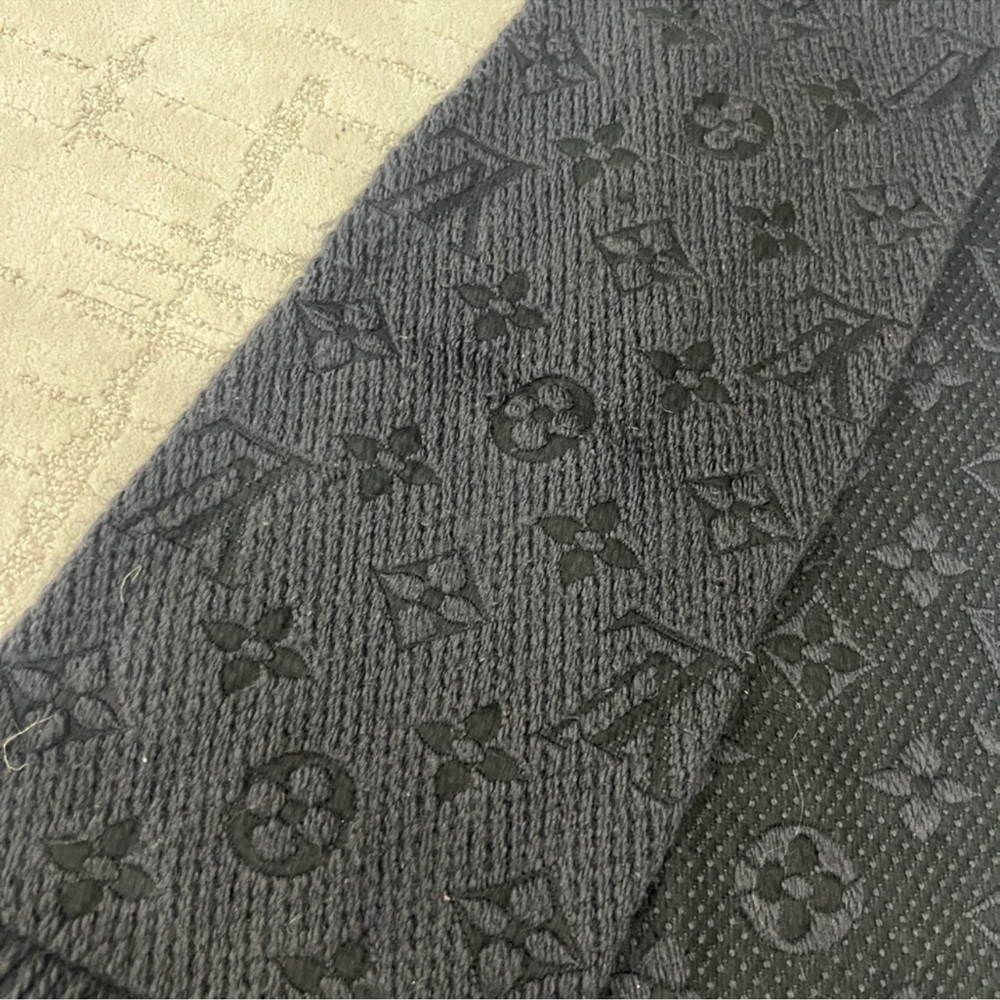 Black Monogram Scarf - Picture 3 of 3